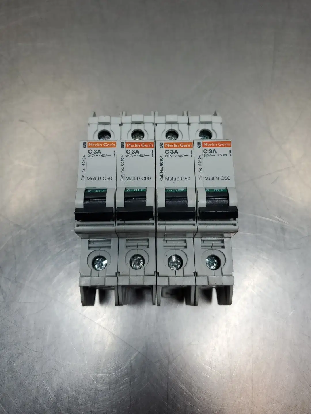 USED Merlin Gerin 60104 MULTI 9 C60 Circuit Breaker, 3A, 240VAC/60VDC