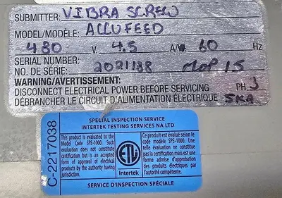 USED VIBRA SCREW ACCUFEED