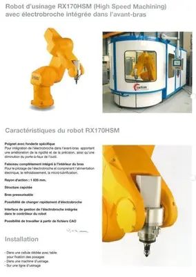 USED STAUBLI RX170 HSM DRILLING / MILLING ROBOT