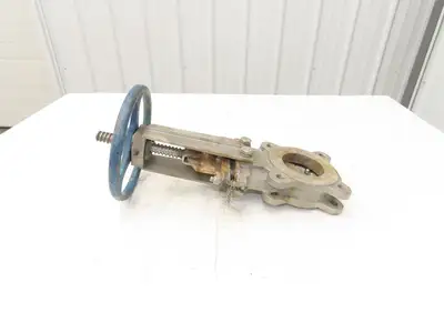 ITT Fabri-Valve C37 S316 3" Stainless Knife Gate Valve Lug Style Metal Seat
