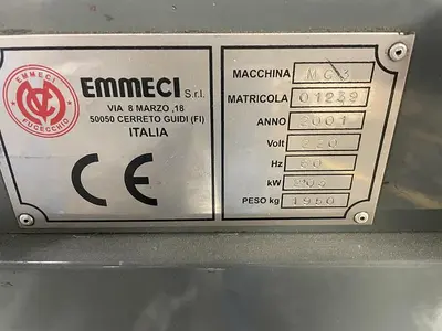 USED 2001 EMMECI MC92 SB RIGID SET-UP BOX MACHINE