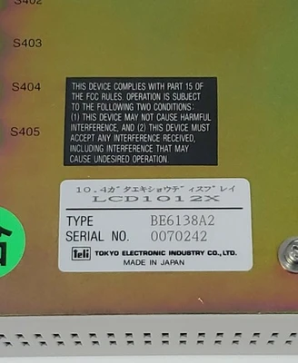 USED Tokyo Electronic Industry LCD1012X