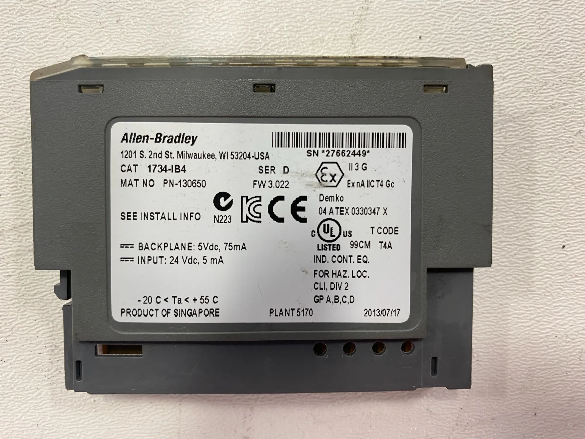 USED ALLEN BRADLEY 1734-IB4D