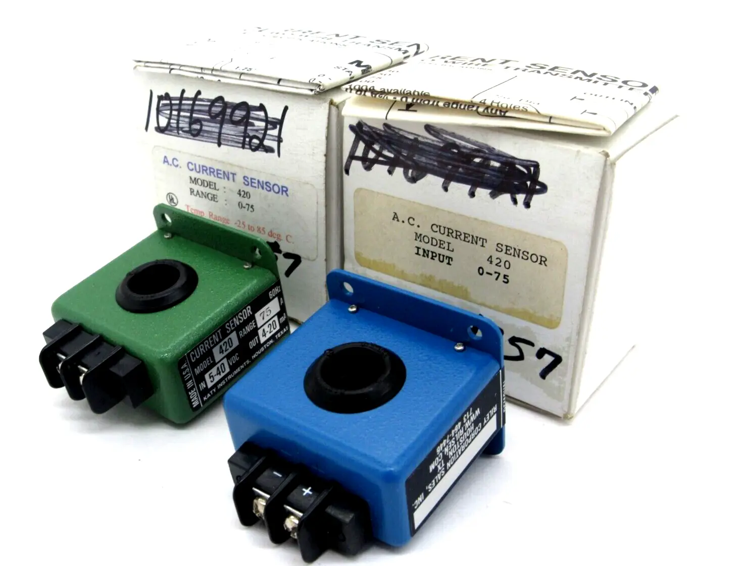 NEW LOT OF 2 KATY INSTRUMENTS 420 A.C. CURRENT SENSOR RANGE 0-75
