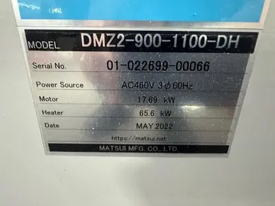 USED 2022 MATSUI DMZ SERIES