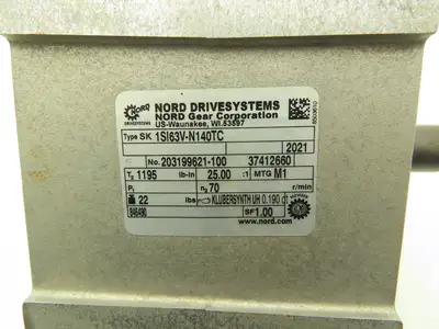 Nord SK 1SI63V-N140TC Flexbloc Gearbox 25:1 Reducer 1-7/16" Hollow Shaft 140TC