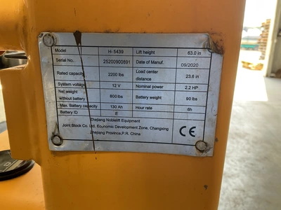 Used ZHEJIAND NOBLELIFT EQUIPMENT H-5439 Pallet Stackers Michigan US | Miedema Asset Management Group #1411285