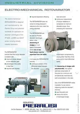 Pieralisi Jumbo 4 decanter centrifuge, SS.