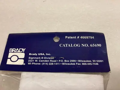 New | in-Stock BRADY 65690 Misc Electrical & Power Parts Ohio US | Surplus Asset Holdings #1235070