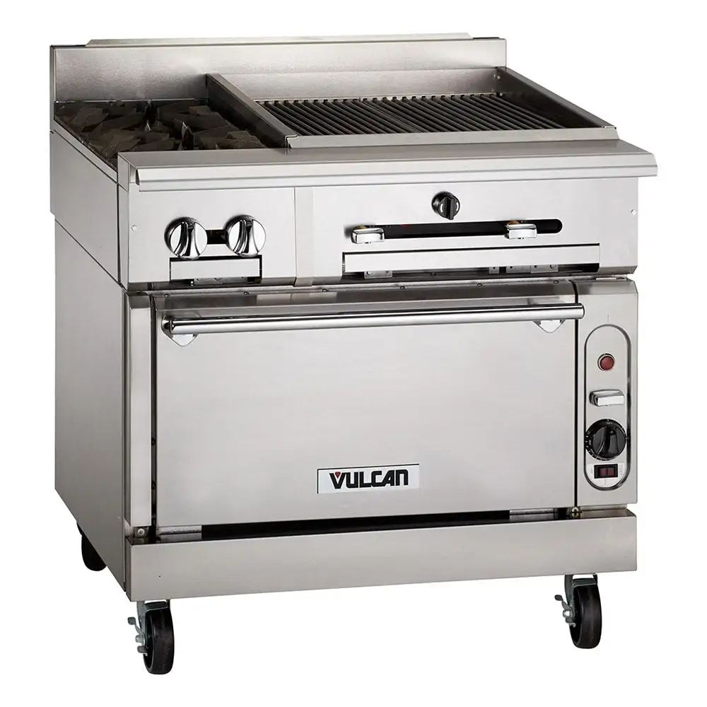 Vulcan VTC24B 24" Gas Range W/ Charbroiler & Storage Base, Liquid Propane