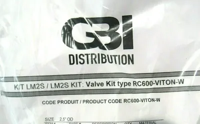 NEW GBI DISTRIBUTION RC600-VITON-W VALVE KIT RC600VITONW