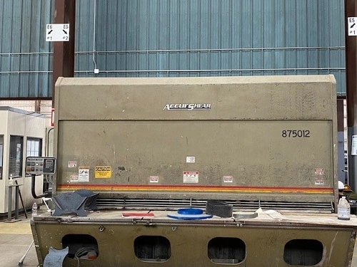 Used 2001 ACCURSHEAR 875012 Power Squaring Shears (Inch) New Jersey US | National Machinery Exchange #1498295