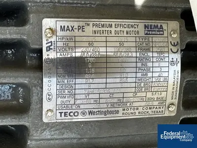 USED Gemco 40 Cu Ft Gemco Double Cone Blender, S/S