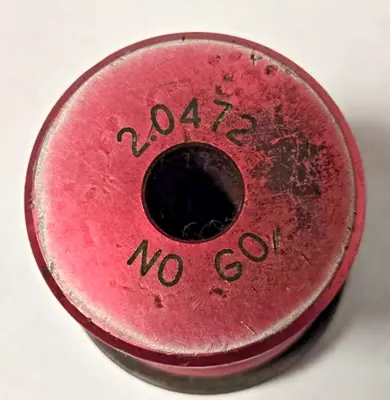 Tungsten Carbide Plug Gage 2.0472" No Go Inspection Measurement