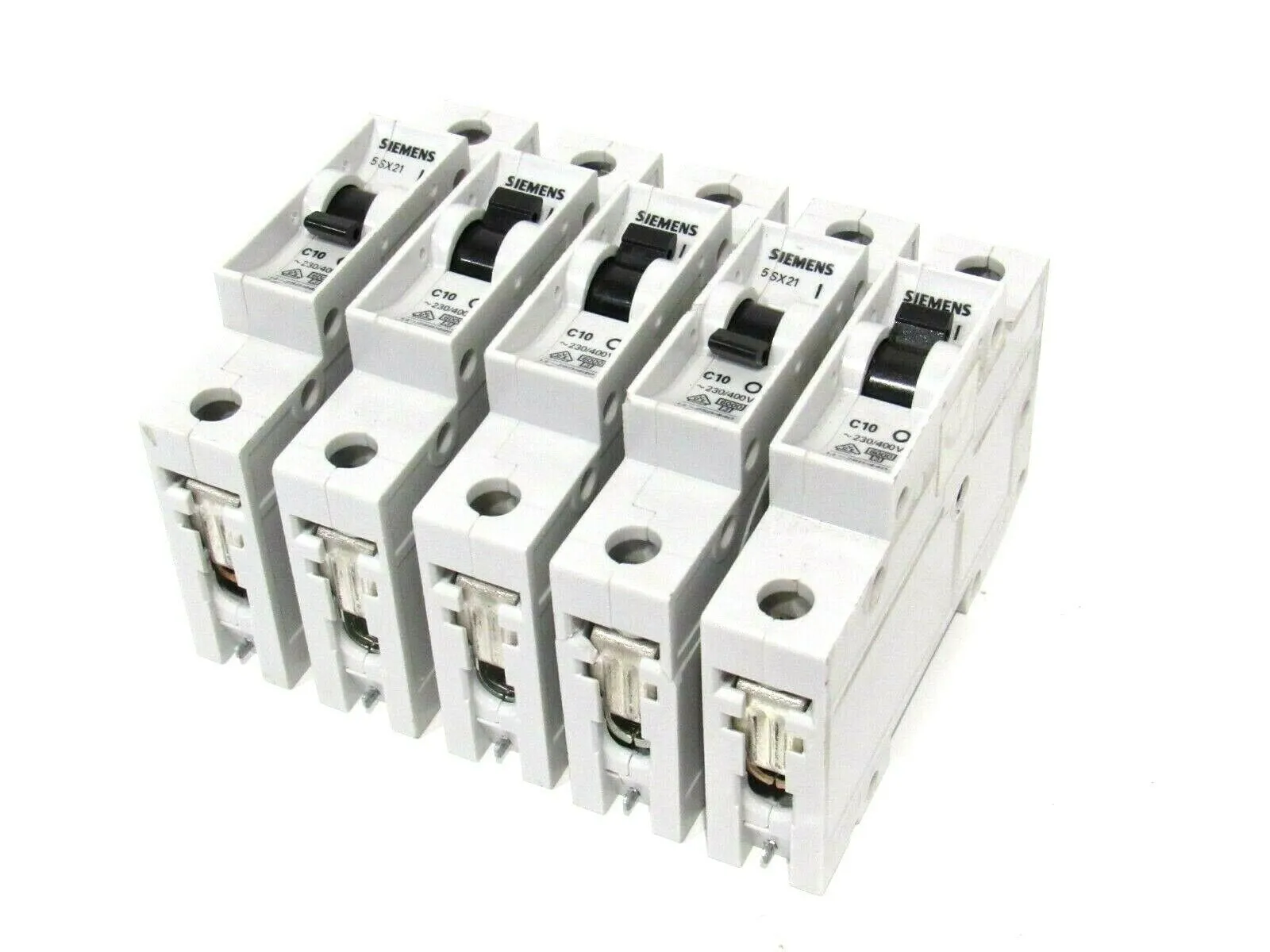 LOT OF 5 NEW SIEMENS 5SX21 C10 CIRCUIT BREAKERS 5SX21C10