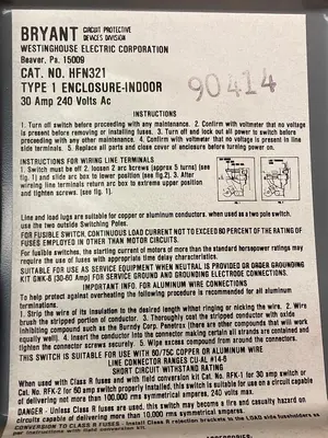 Used WESTINGHOUSE HFN321 Miscellaneous Equipment (Electrical & Power) Ohio US | Surplus Asset Holdings #1243193