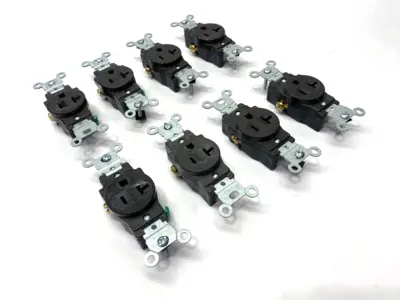 Used Leviton Brown Straight Blade Single Receptacle 2-Pole 3-Wire 125V 20A Misc Electrical & Power Parts Michigan US | Maverick Industrial Sales #1402501