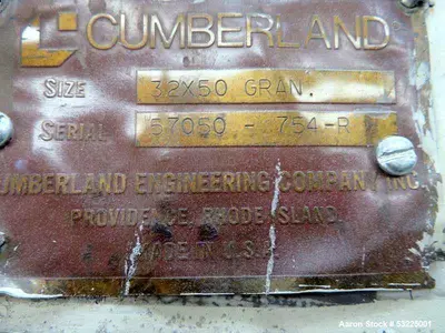 Used CUMBERLAND 3250 Granulators Illinois US | Aaron Equipment #86606