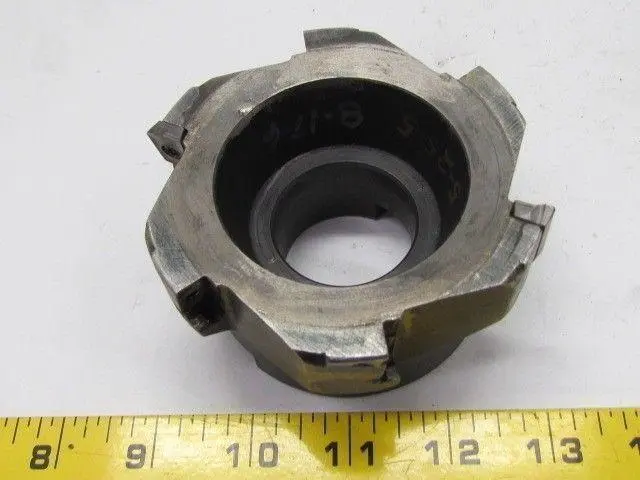 Ingersoll 4" Face Mill indexable Milling Cutter 1 1/2" Arbor 6-Inserts