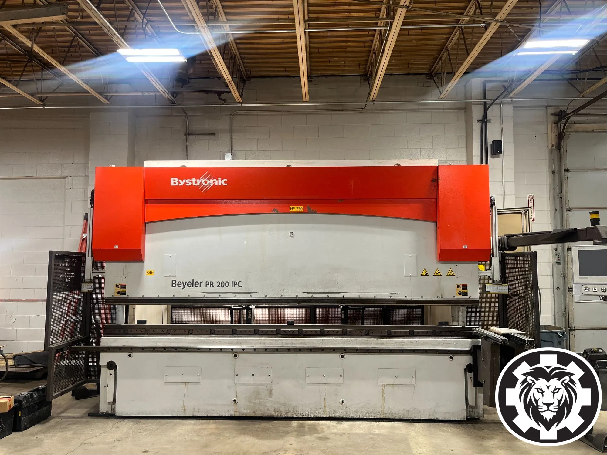 220 Ton x 13′ Bystronic Beyeler PR 200 IPC CNC Hydraulic Press Brake, 2005- Upgraded Control