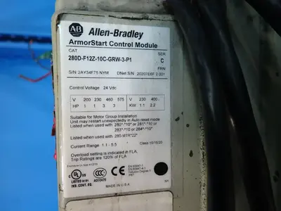 USED ALLENBRADLEY 280DF12Z10CGRW3P1