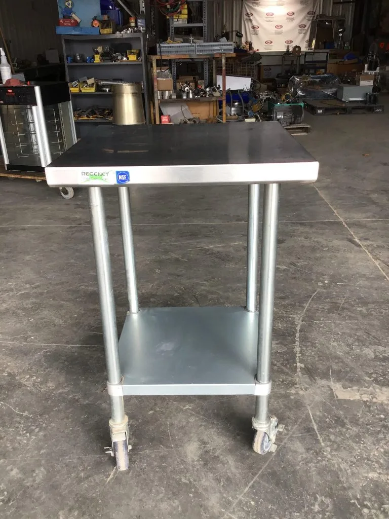 Regency 24″ Square Stainless Commercial Kitchen Table/Cart