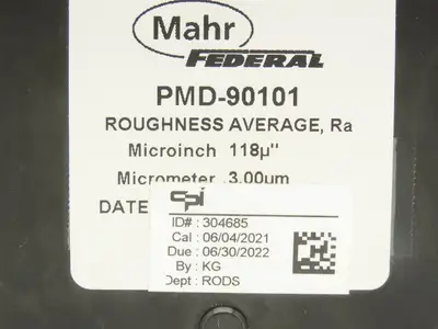 Mahr PMD-90101 Portable Surface Roughness Test Specimen Set of 5
