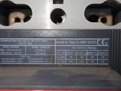 Used ABB SACE T6N 800 Circuit Breakers Ohio US | HGR 24 #1186169