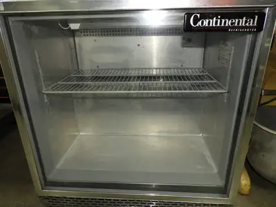 Used Continental Used 32" Continental UC32-GD Under Counter Commercial Refrigerator with Glass Door Undercounter Refrigerators Illinois US | Falcon Restaurant Supply #1376451