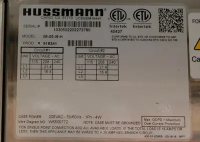 142-1267 Hussmann 98 Inch Open Front  Hot Food Display Case-2022