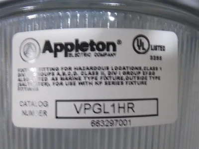 EGS / Appleton Mercmaster III 100W Metal Halide Light Fixture MLSH104G1NMTFTZ2UP New NIB