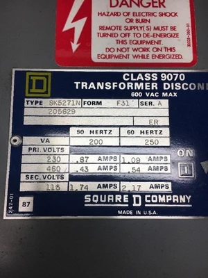 USED Square D SK5271N