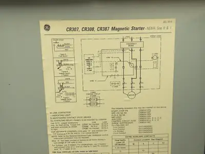 General Electric CR308C1***DAA Combination Motor Starter NEMA 0 & 1 30A 600V