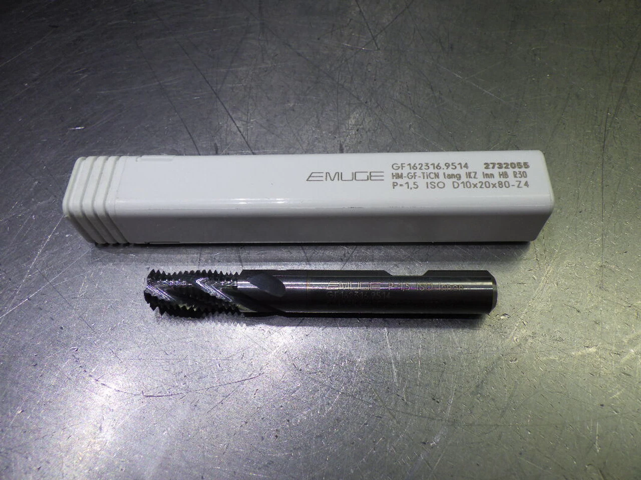 Emuge 14-1.5 4 Flute Coolant Thru Carbide SF Thread Mill GF162316.9514 (LOC2032A)