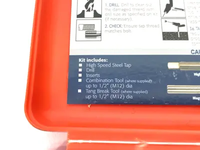 USED RECOIL PRO SERIES HELICAL INSERT THREAD REPAIR KIT, 6-INSERTS, EACH SIZE