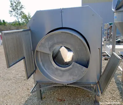 Used Stainless Steel Drum Tumbler / Mixer – 36" x 48", Belt-Driven