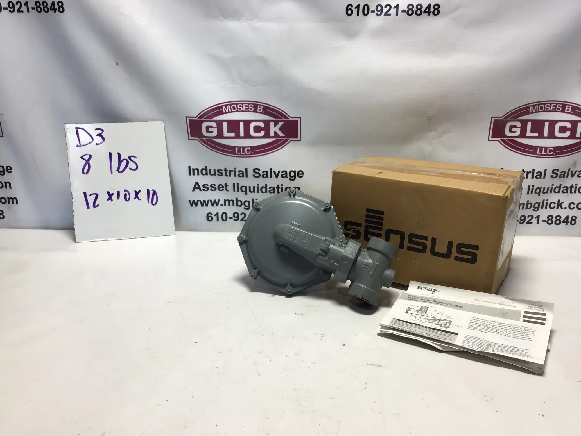 SENSUS 143-80-2 3/4×3/4  Body 5/8 IRV GAS PRESSURE REGULATOR
