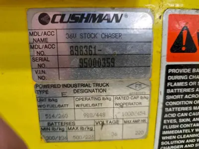 USED CUSHMAN 898361