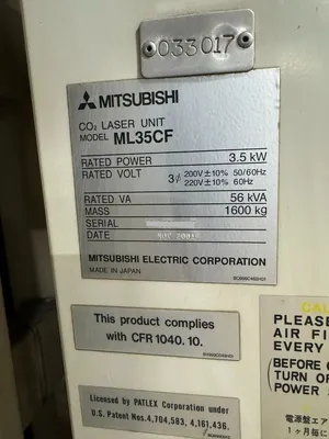 2001 MITSUBISHI ML-3015LVP Lasers, CNC | Westbrook Engineering (16)