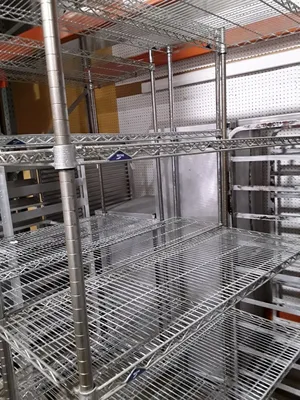 Used Chrome Wire Shelving 48" x 18"- 5 Shelves