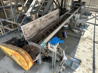 10" x 18' Thomas Screw Conveyor, Stainless 1 HP, Knife Valves