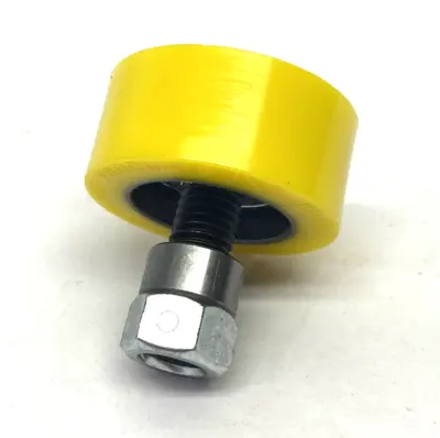 New | in-Stock None Abrasion-Resistant Threaded-Stud Idler Roller, 35A Yellow Duromet Construction Equipment Parts Michigan US | Maverick Industrial Sales #1396744