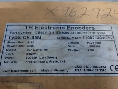 Used TR ELECTRONIC CE65M Encoders Ohio US | HGR 24 #879792