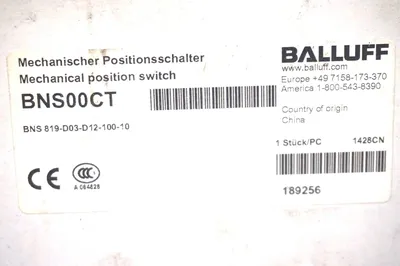 NEW BALLUFF BNS 819-D03-D12-100-10 POSITION SWITCH BNS819D03D1210010