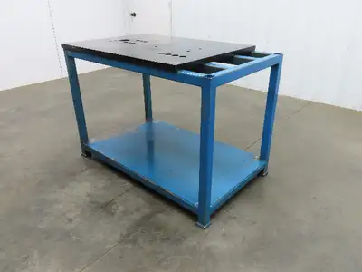 1-1/8" Steel Top Machine Base Welding Table Work Bench 50"W 30"D 34-3/4"H