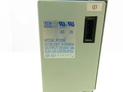 Rubycon PD25B Power Supply 24VDC 3A Out 230V 1A In