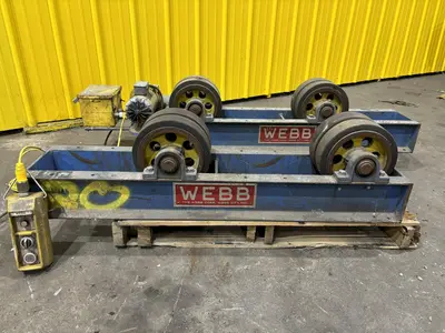 6,000 LBS WEBB MODEL #T6-PWR-IDL TANK TURNING ROLLS, POWER ROLL & IDLER: STOCK #21644