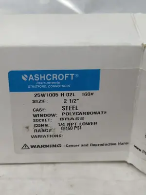 New | in-Stock ASHCROFT 25W1006 H 02L Temperature and Pressure Testers Ohio US | Surplus Asset Holdings #1226074