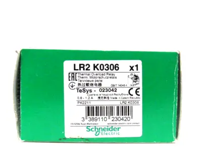 NEW SCHNEIDER ELECTRIC LR2K0306 OVERLOAD RELAY