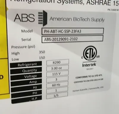 ABS American Biotech Supply Stainless Commercial Freezer 23Cf -30 FULLY TESTED